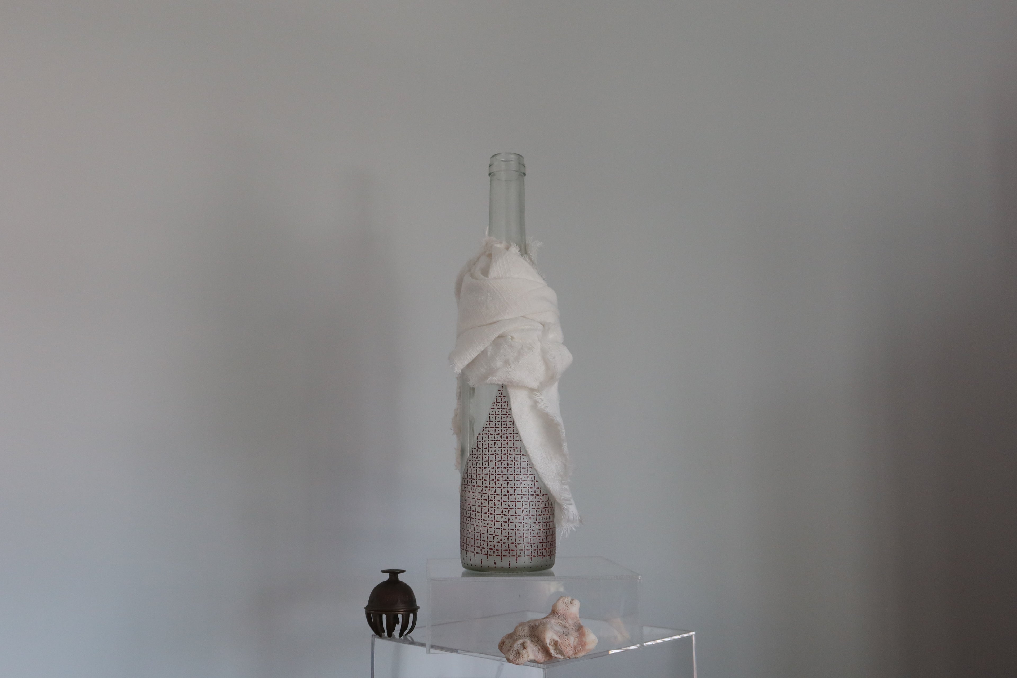 Ocean Treasure | Glass Art | Upcycled Bottle | Recycled Textiles | Home Decor