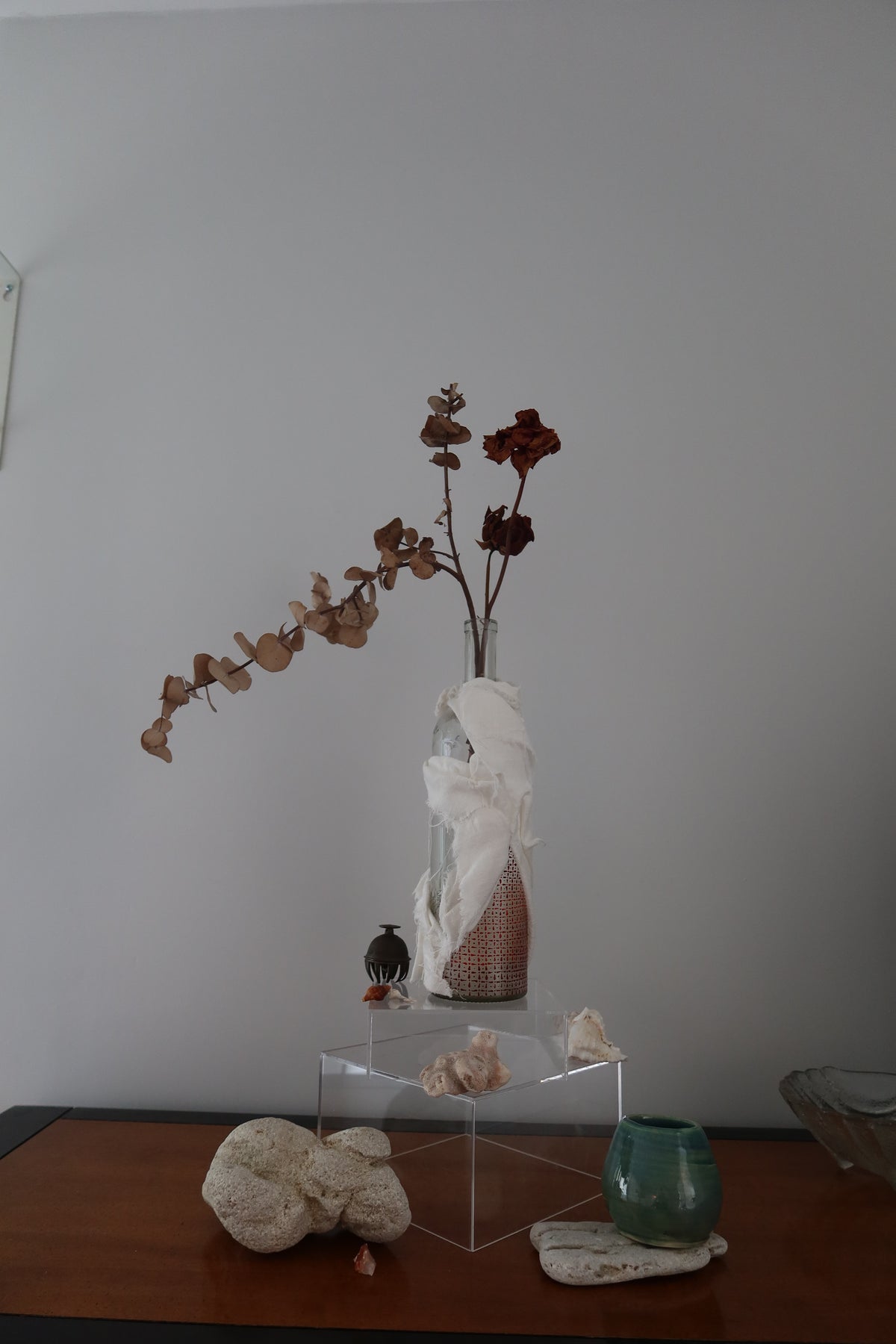 Glass Art | Painted Frost Glass Bottle | Upcycled Bottle | Upcycled Vase