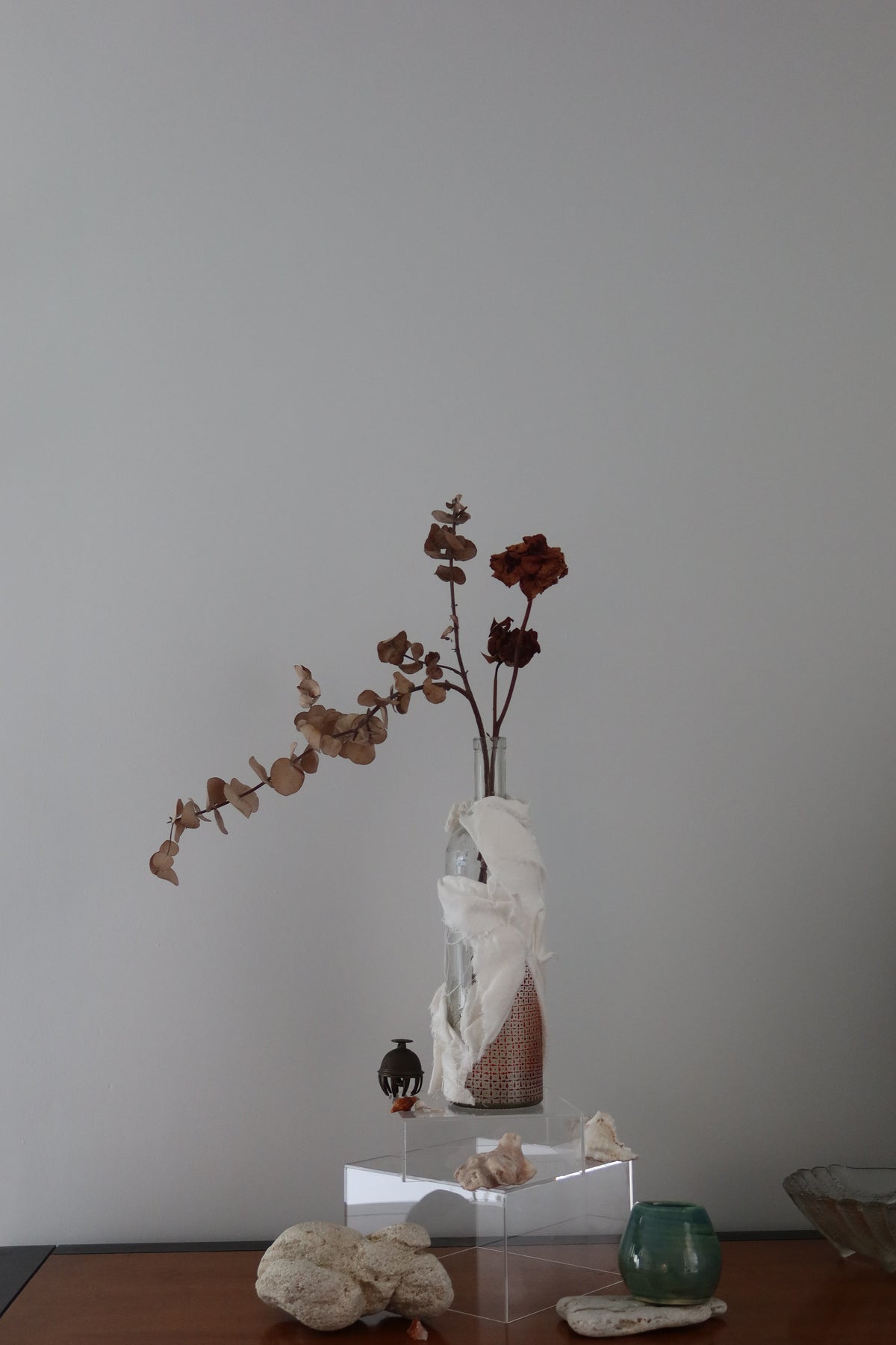 Glass Art | Painted Frost Glass Bottle | Upcycled Bottle | Upcycled Vase