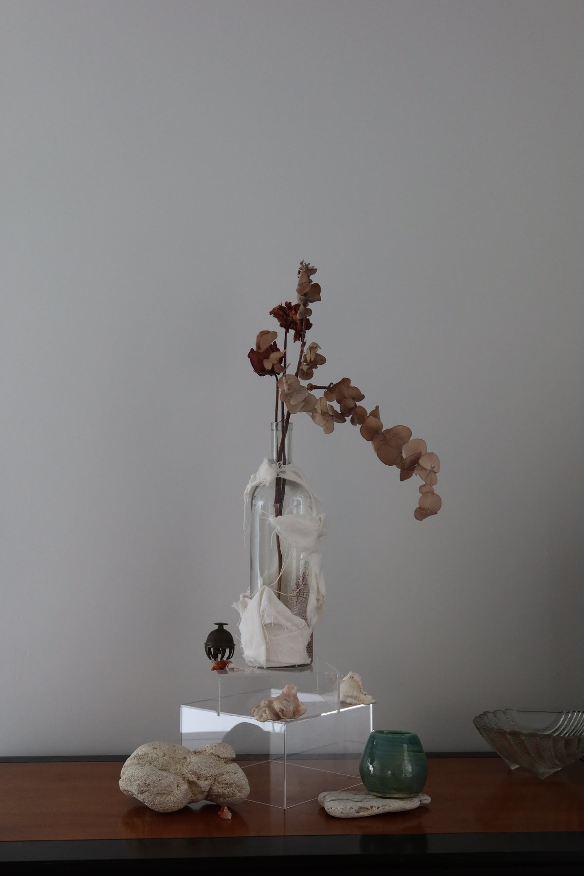 Glass Art | Painted Frost Glass Bottle | Upcycled Bottle | Upcycled Vase