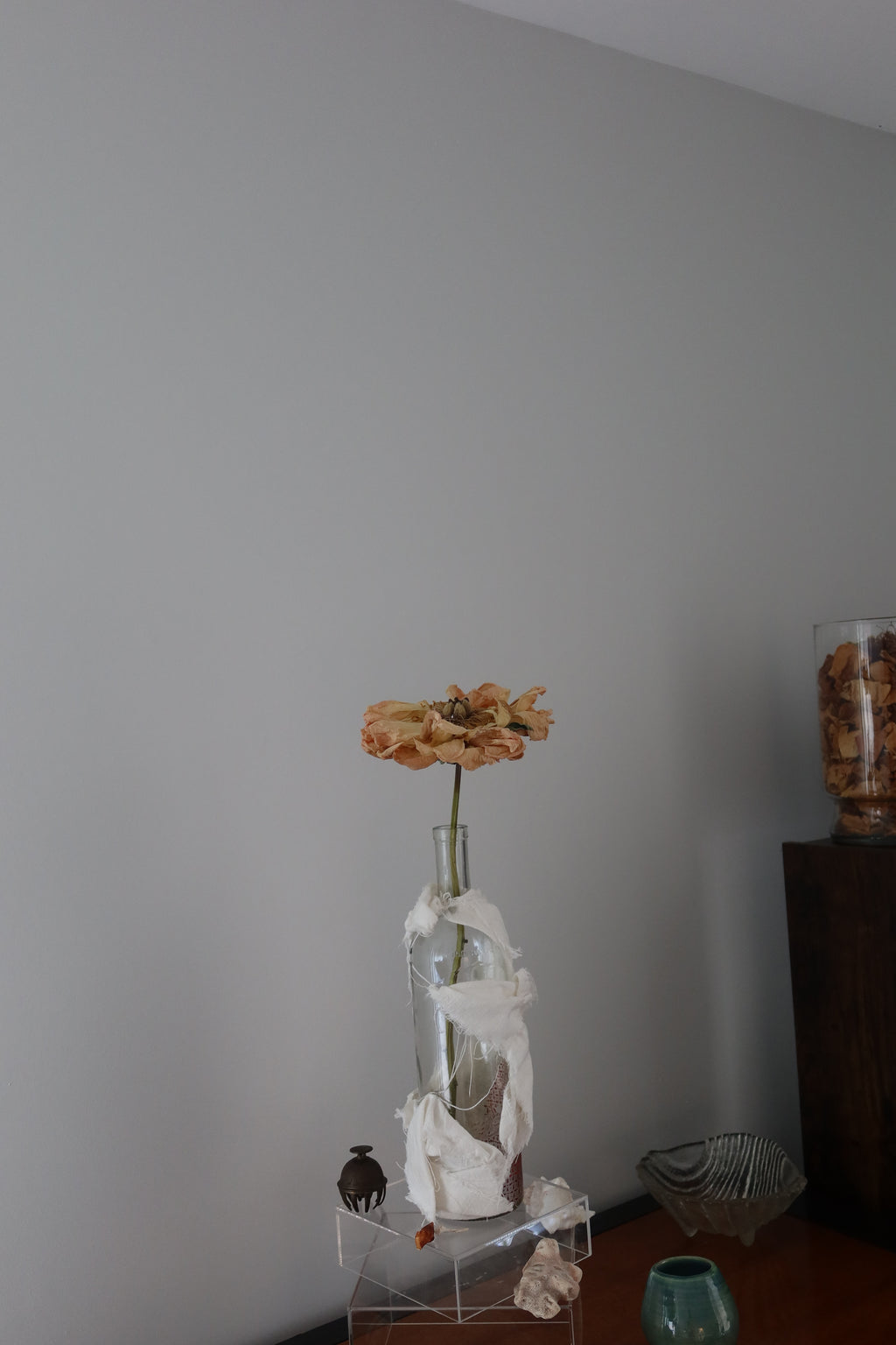 Glass Art | Painted Frost Glass Bottle | Upcycled Bottle | Upcycled Vase