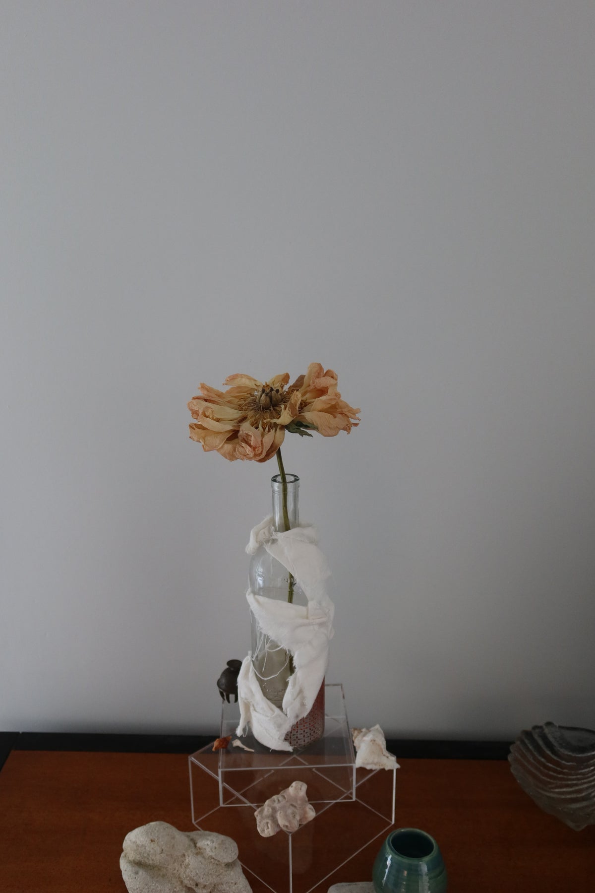 Glass Art | Painted Frost Glass Bottle | Upcycled Bottle | Upcycled Vase
