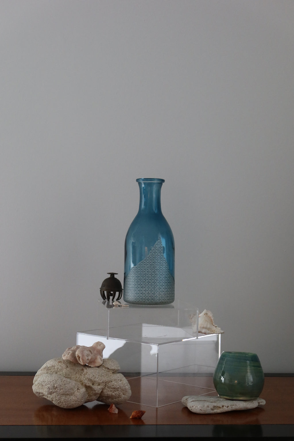 Breath of Fresh Air | Hand Engraved & Hand Painted Glass Vase | Contemporary Art Glass | One-of-a-Kind Statement Decor (Copy)
